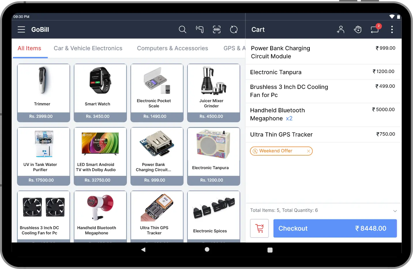Electronic POS software